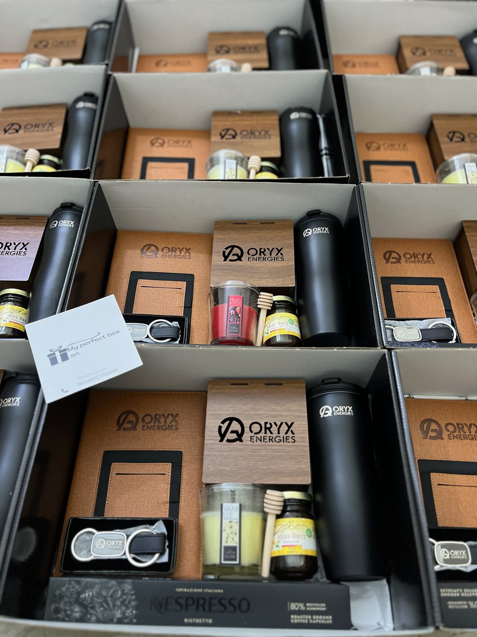 Collaborateurs — exemple de coffret personnalisé