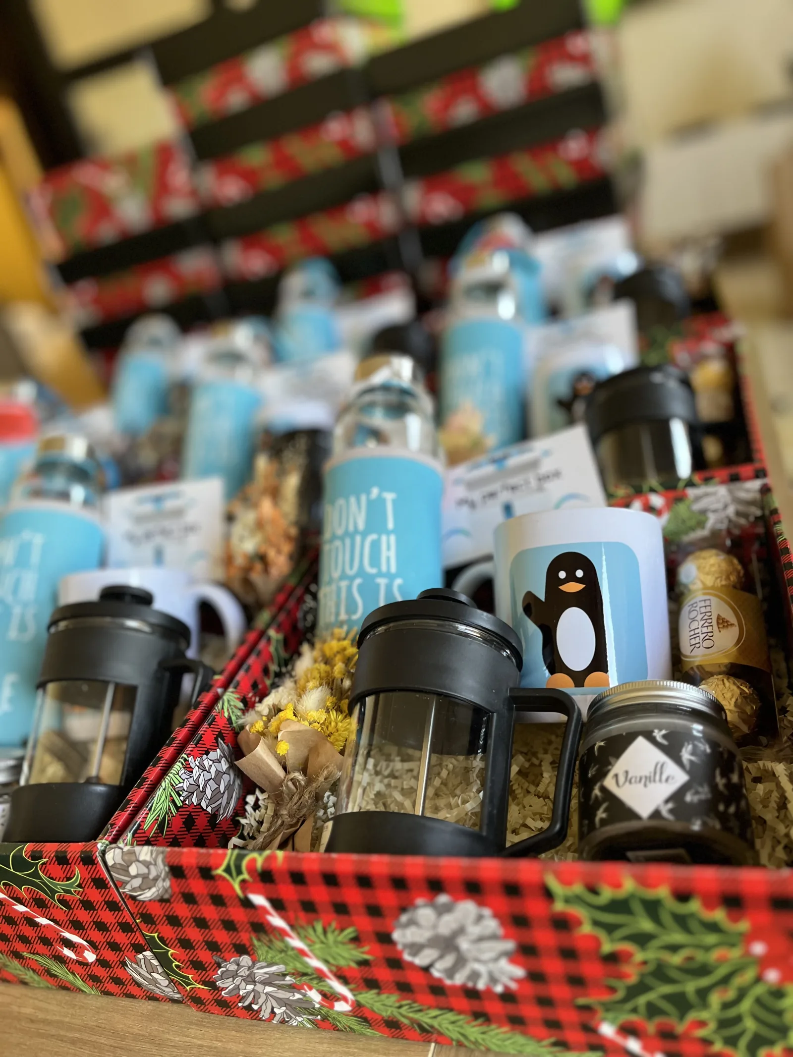 Série de coffrets cadeaux personnalisés pour une entreprise